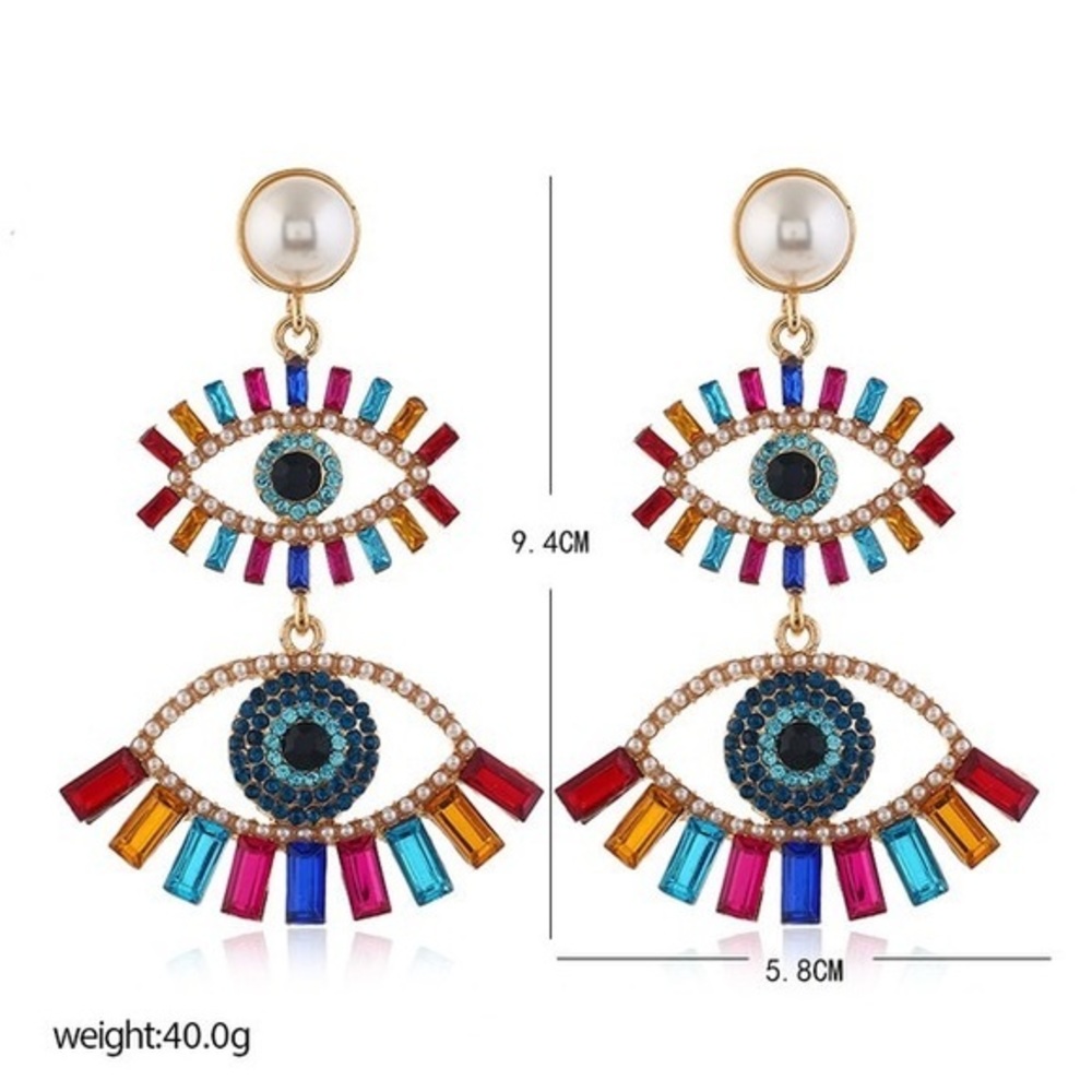 L’nue Double Evil Eye Earrings - Picture 3 of 4